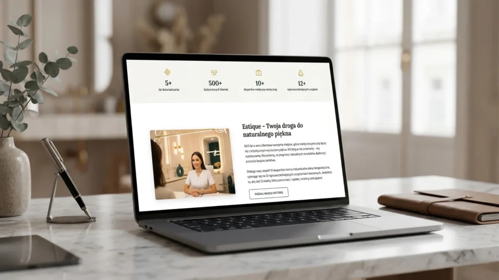 Esique - Klinika medycyny estetycznej - projekt strony internetowej